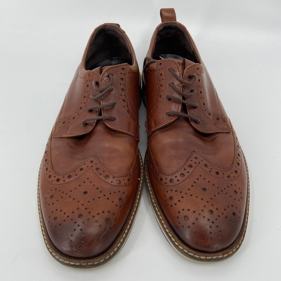 ECCO Phorene Derby Oxford Brown Leather Made in Portugal Loafer Shoe Men's 9 - Picture 8 of 15